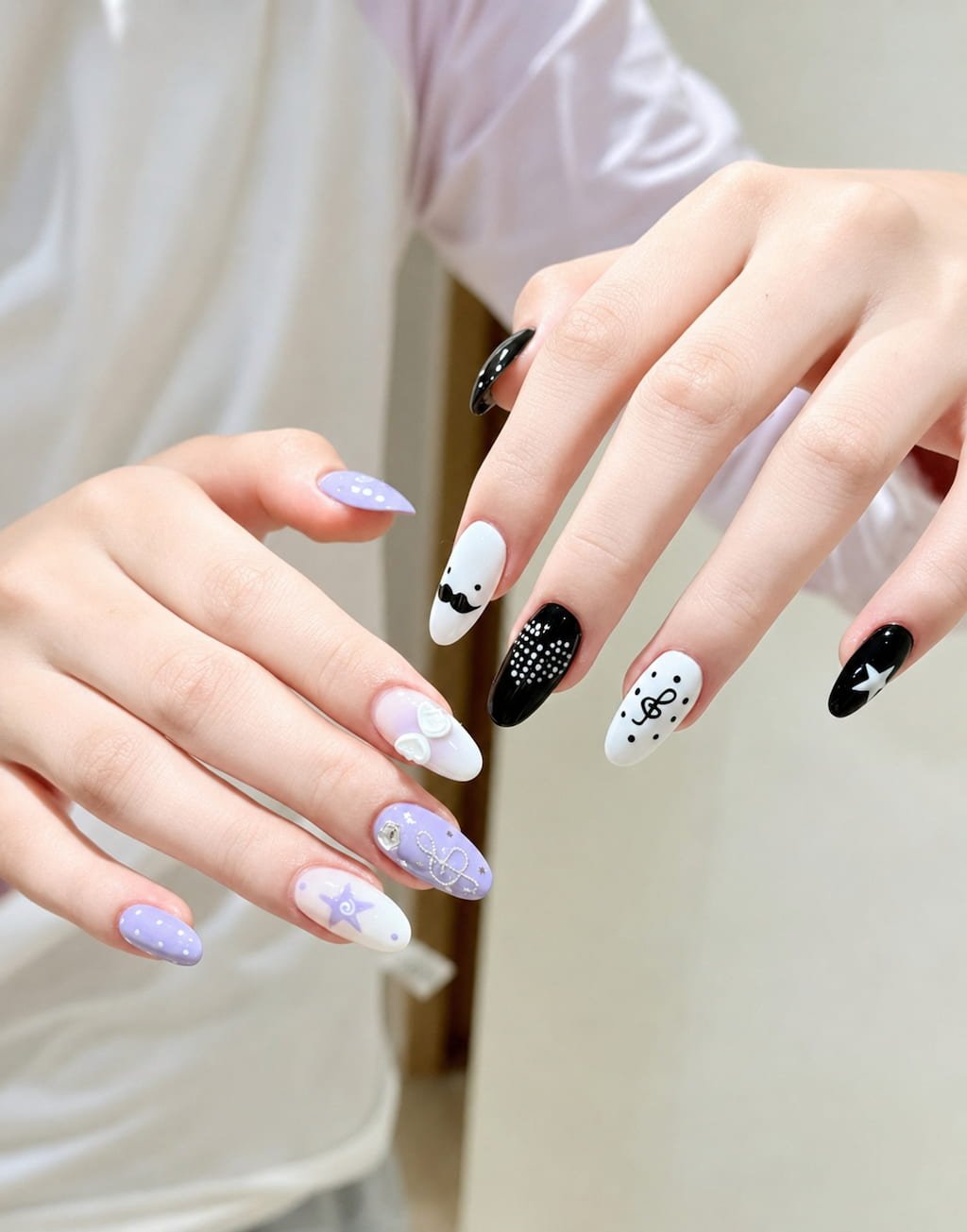 August Nails Lavender Pop Art
