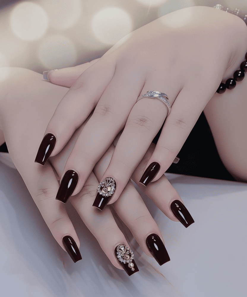 mẫu nail vuông thang