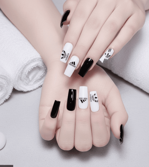 mẫu nail vuông dài