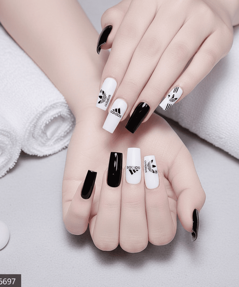 mẫu nail vuông dài